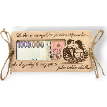 JarisWood Dárková karta novomanželům 5 Věnování na zadní straně: Bez věnování