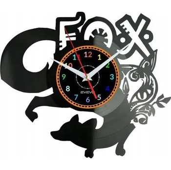 Hodiny Liška Nástěnné Hodiny Vinylová Deska Moderní Dekorativní Narozeniny