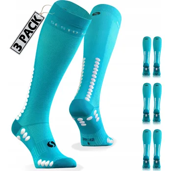 Pánské ponožky Sesto Senso 3 páry vysokých běžeckých ponožek 39-42 modré