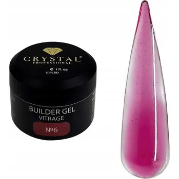 Lak na nehty Stavební gel Vitrage #6 30ml CRYSTAL PROFESSIONAL stavební gel