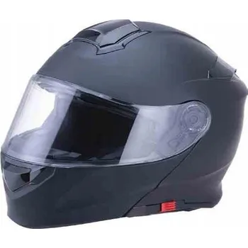 Helma na motorku MOTOCYKLOVÁ PŘILBA INTEGRÁLNÍ CELOOBličEJOVÁ VCAN H271 MATNÁ ČERNÁ S SLUNEČNÍ CLONOU (BLENDA)