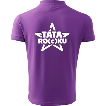 Pánská košile Táta roku rocku - Polokošile pánská Pique Polo 203 - 3XL ( Fialová )