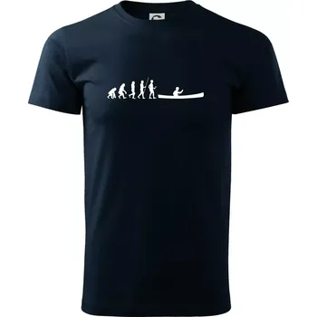 Pánské tričko Evoluce kanoe stará - Triko extra velké (5-8XL) - 8XL ( Námořní modrá (velmi tmavá - téměř černá) )