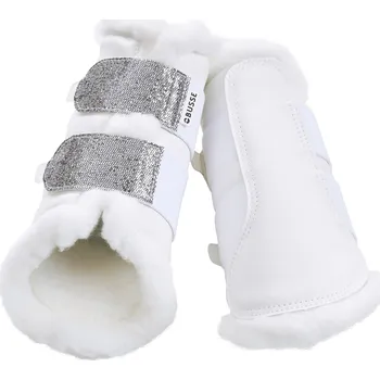 Koňské kamaše BUSSE Kamaše drezurní St. Georges Glitter BUSSE, s beránkem, pár, bílé L