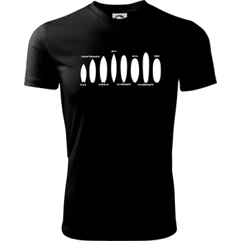 Chlapecké oblečení Typy surfů - Dětské triko sportovní (dresovina) - 146 cm/10 let ( Černá )