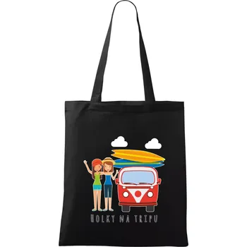 Holky na tripu - Taška bavlněná - 42 x 38 cm ( Černá )
