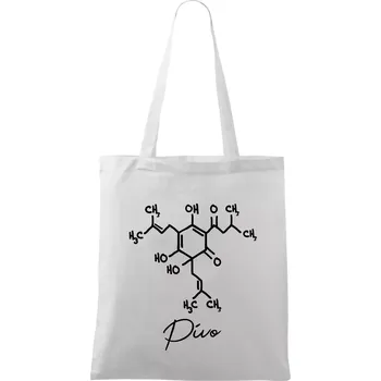 Barová chemie - pivo - Taška bavlněná - 42 x 38 cm ( Bílá )