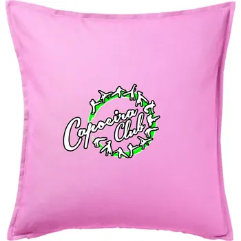 Polštář Capoeira club nápis - cviky v kruhu - Polštář 50x50 - 50x50 - Pouze potah ( Růžová )