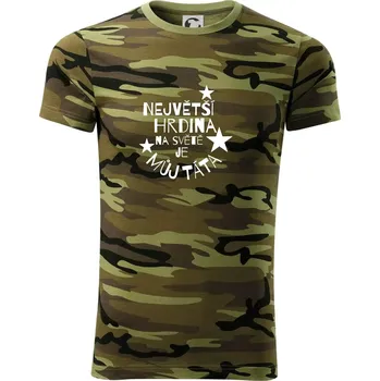 Pánské oblečení Nejvetší hrdina na Světě je můj táta - Army CAMOUFLAGE - XS ( Zelený maskáč )
