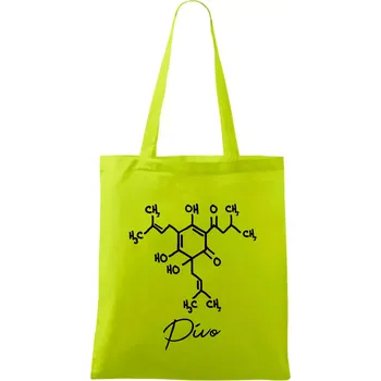 Barová chemie - pivo - Taška bavlněná - 42 x 38 cm ( Limetková )