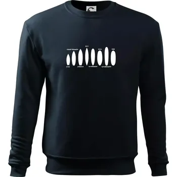 Pánská mikina Typy surfů - Mikina Essential pánská - 2XL ( Námořní modrá (velmi tmavá - téměř černá) )
