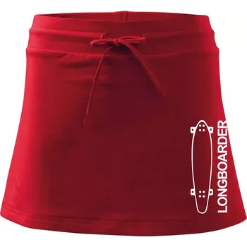 Dámská sukně Longboard na výšku - Sportovní sukně - two in one - L ( Červená )