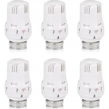 Hlavice pro radiátor Termostatická kartuše pro radiátor, knoflík, 6 kusů, ventil M30 x 1,5