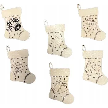 Vánoční dekorace Dřevěné ozdoby na stromeček Vánoční stromek 8 cm 10 ks