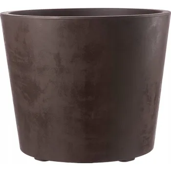 Květináč Květináč květináč kulatý Deroma efekt betonu 59 cm Millennium hnědý