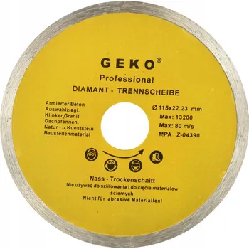 Řezný kotouč Diamantový kotouč pro řezání betonu plný 115 mm