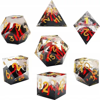 Příslušenství k deskovým hrám VULKANIZACE TAKOVÁ SITUACE SADA 7 EPOXIDOVÝCH KOSTEK RPG