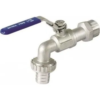 Vodovodní kohout NEREZ Zahradní kulový kohout 3/4" PN16 AISI 316, uzamykatelná páka INOX795.020