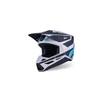 Helma na motorku Mx Helma Alpinestars SM3 Heat Helmet Black Blue Silver 26, Velikost XS (53-54cm)