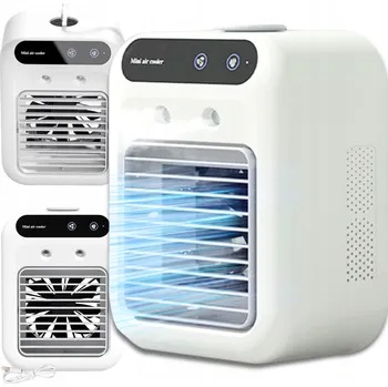 Domácí ventilátor Mini Klimatizace Stolní Ventilátor Tichý Na Vodu 500ml LED