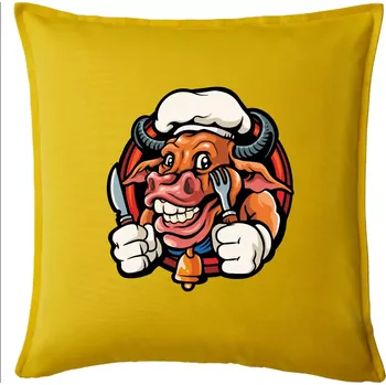 Polštář Kráva na gril - Polštář 50x50 - 50x50 - Pouze potah ( Žlutá )