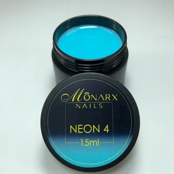 Lak na nehty MONARX NEON GEL 4 NA NEHTY 15 ML. (BEZ HEMA) 15 ML.