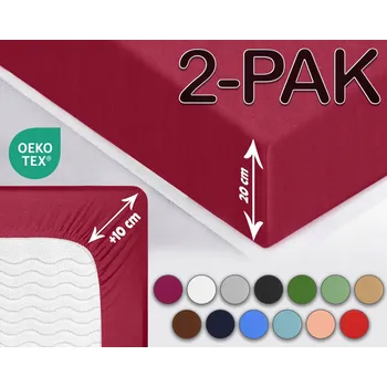 Prostěradlo Sesto Senso přiléhavé prostěradlo s gumou JERSEY Hnědé 90x200 cm