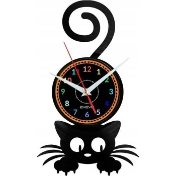 Hodiny KOČKA HODINY NÁSTĚNNÉ DEKORATIVNÍ MODERNÍ VINYLOVÁ DESKA VINYL EV