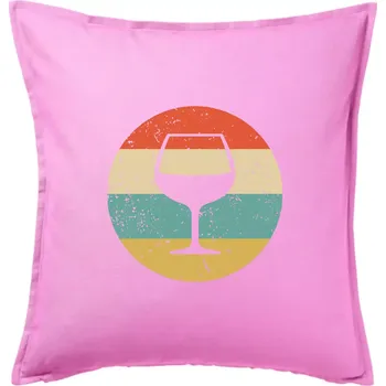 Polštář Vintage víno - Polštář 50x50 - 50x50 - Pouze potah ( Růžová )