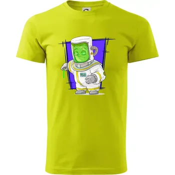 Vesmírný voják tmavě modrý - Klasické pánské triko vyšší gramáže - 4XL ( Limetková )