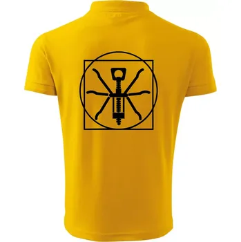 Pánská košile Vitruviánský otvírák - Polokošile pánská Pique Polo 203 - M ( Žlutá )