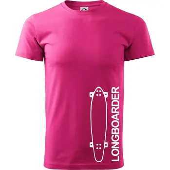 Pánské tričko Longboard na výšku - Klasické pánské triko vyšší gramáže - M ( Purpurová )