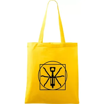 Vitruviánský otvírák - Taška bavlněná - 42 x 38 cm ( Žlutá )