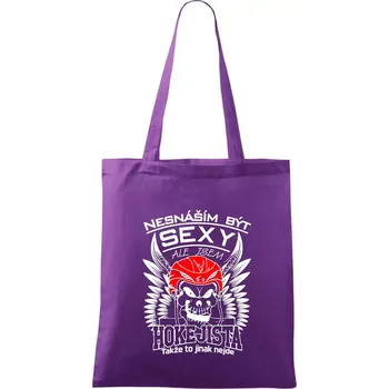 Nesnáším být sexy - Hokejista - Taška bavlněná - 42 x 38 cm ( Fialová )
