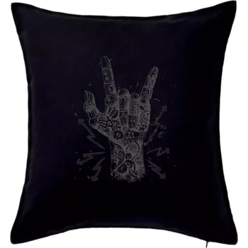 Polštář Metal mechanical ruka - Polštář 50x50 - 50x50 - Pouze potah ( Černá )