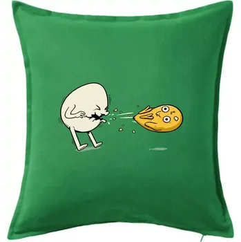 Polštář Vajíčko kejch - Polštář 50x50 - 50x50 - Včetně výplně ( Středně zelená )