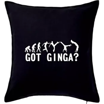 Polštář Capoeira - Got Ginga - Polštář 50x50 - 50x50 - Pouze potah ( Černá )