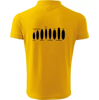 Pánská košile Typy surfů - Polokošile pánská Pique Polo 203 - 5XL ( Žlutá )