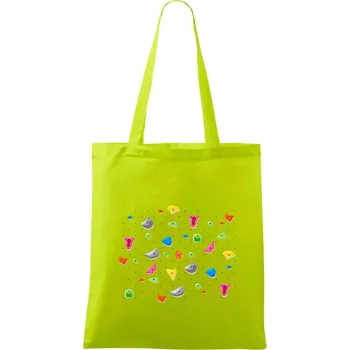 Lezení na stěně - chyty - Taška bavlněná - 42 x 38 cm ( Limetková )