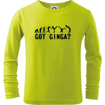 Dětská móda Capoeira - Got Ginga - Triko dětské Long Sleeve - 158 cm/12 let ( Limetková )