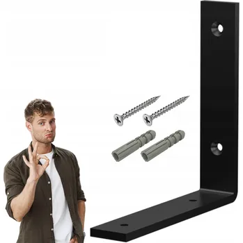 police Držák police, konzole pro Polic Loft, silný ocelový zesílený 15x15x3 cm