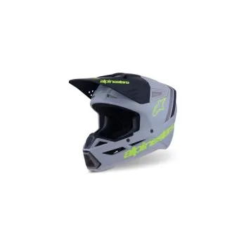 Helma na motorku Mx Helma Alpinestars SM3 Radium Helmet Gray Black Yellow Fl Matt 26, Velikost XS (53-54cm)