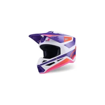 Helma na motorku Mx Helma Alpinestars SM3 Heat Helmet Pink Purple White 26, Velikost XS (53-54cm)