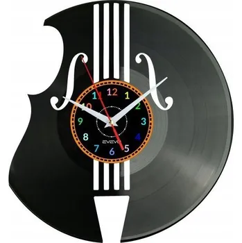 Hodiny Kontrabas Nástěnné Hodiny Vinylová Deska Moderní Dekorativní