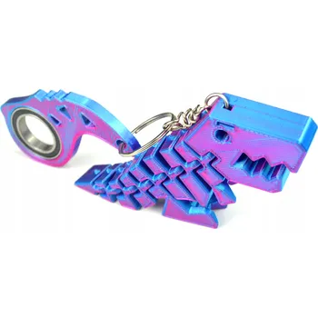 Keyrambit Sada KEYSPINNER Přívěsek Na Klíče + Flexi Rex Dino TikTok Barva PINK