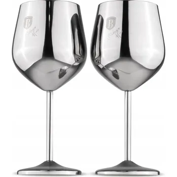 Sklenice Skleničky na bílé víno, skleničky na červené víno Berlinger Haus STEEL šedé 550ml 2 ks