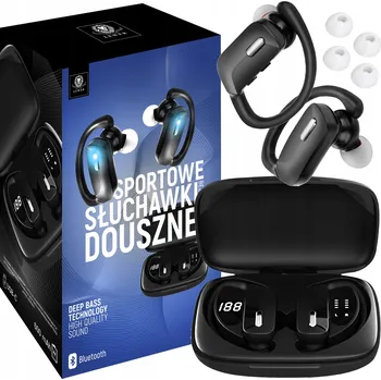 Sluchátka BEZDRÁTOVÁ SPORTOVNÍ SLUCHÁTKA DO UŠÍ BLUETOOTH 5.3 + EDR S POWERBANKOU A LED DISPLEJEM