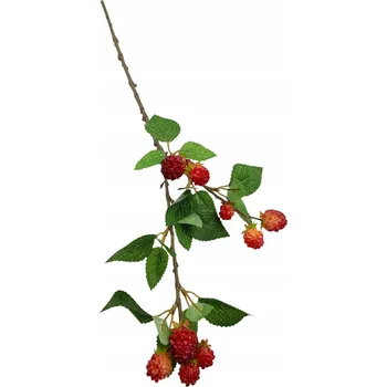 umělá květina UMĚLÁ VĚTVIČKA MALINÍKU DEKORACE S MALINAMI MALINA VYSOKÁ KVALITA XXL 60 cm