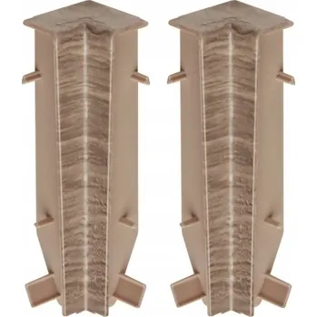 Podlahová lišta Vnitřní PVC roh 13 x 80 mm, délka 2 cm, Světle kávová matná