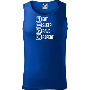 Eat sleep rave repeat - Tílko pánské Core - XL ( Královská modrá )